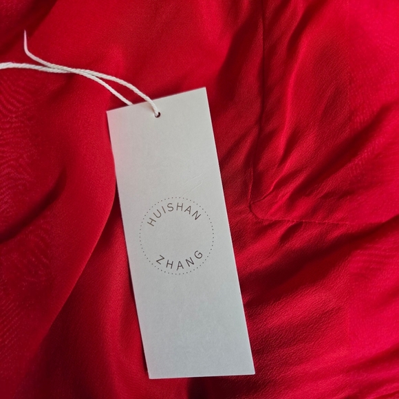 Huishan Zhang Chic Red Sequin And  Fringe Midi Dress - NWT - Picture 6 of 7